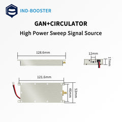 0.3GHz 200-300MHz high power signal sweep source with circulator wireless drone jammer module SMA type with GaN
