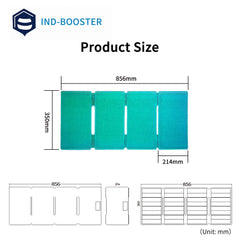 INDBOOSTER 50watt portable foldable solar panel with triple ports waterproof function