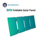 INDBOOSTER 50watt portable foldable solar panel with triple ports waterproof function