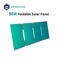 INDBOOSTER 50watt portable foldable solar panel with triple ports waterproof function