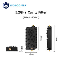 5.2GHz 5150-5350MHz Cavity Filter for wifi drone filtering function with ultra low signal loss