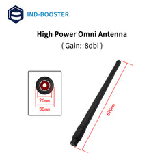 High gain omnidirectional antenna +8dbi Ind booster 2.4GHz 5.8GHz