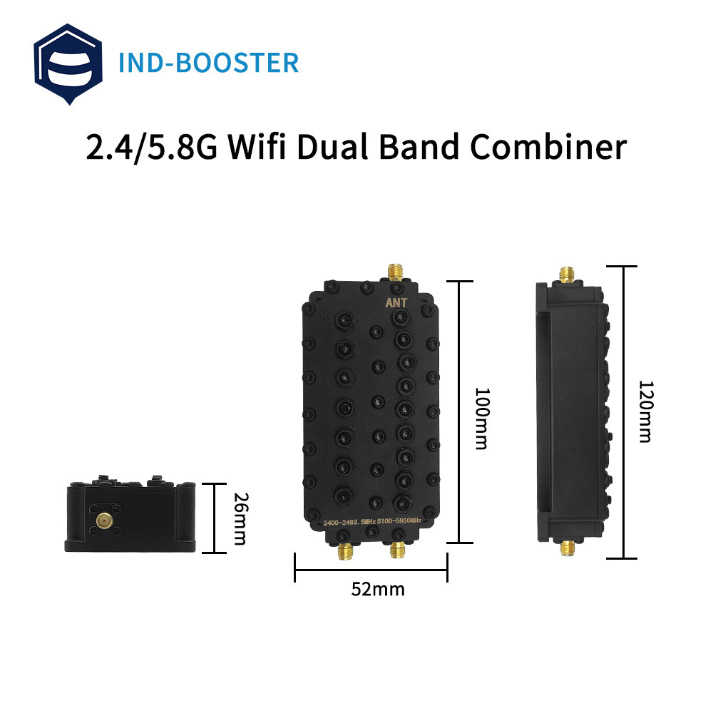 Dual band signal combiner 2400-2483MHz 5100-5850MHz wide band signal combiner device