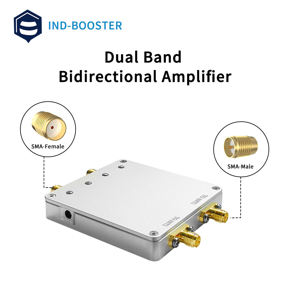 Two input two output dual band 2.4GHz 5.8GHz 4watt bidirectional amplifier