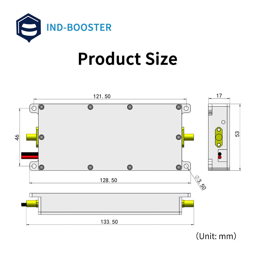 0.6GHz 500-600MHz High Power Unidirectional Amplifier TX Booster with circulator and GaN