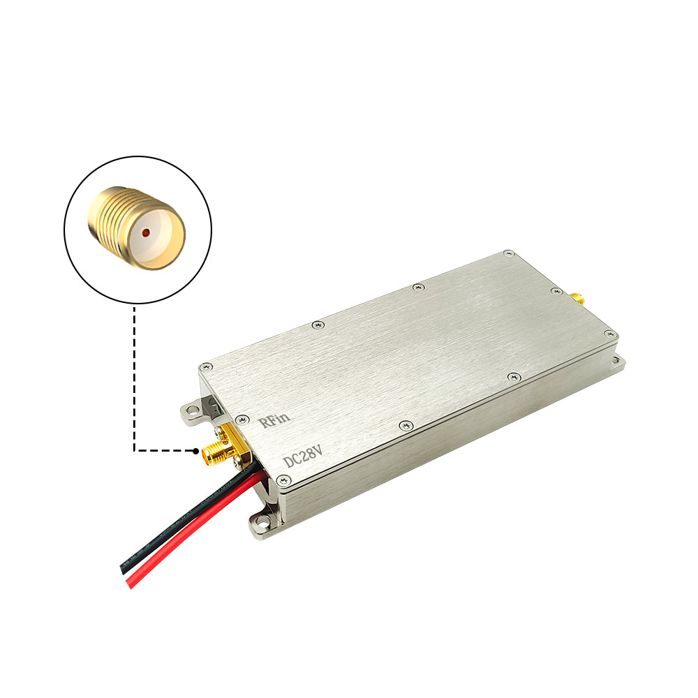 Latest6.5-7.1GHz high power RF unidirectional amplifier 6500MHz-7100MHz Only transmission gain 47dBm