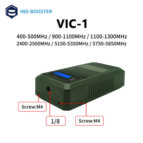 IND-Booster VIC-1 0.9GHz 900-1100MHz 50W Portable FPV Drone Jammer