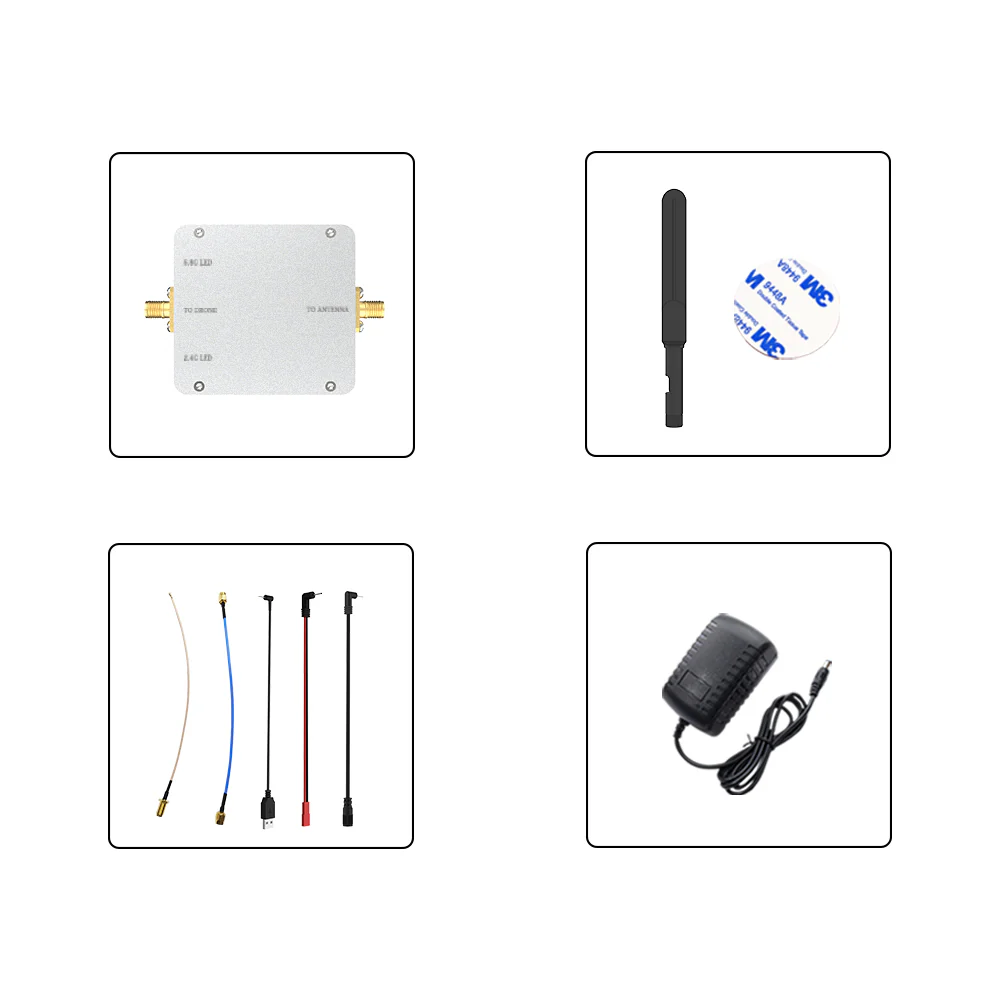 Dual band 2.4GHz & 5.8GHz 4watt amplifier signal booster for drone and wifi