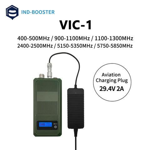 IND-Booster VIC-1 0.9GHz 900-1100MHz 50W Portable FPV Drone Jammer