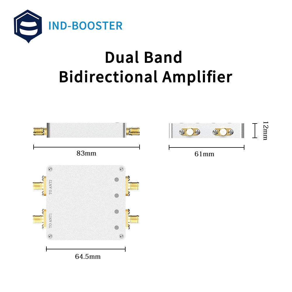 Two input two output dual band 2.4GHz 5.8GHz 4watt bidirectional amplifier
