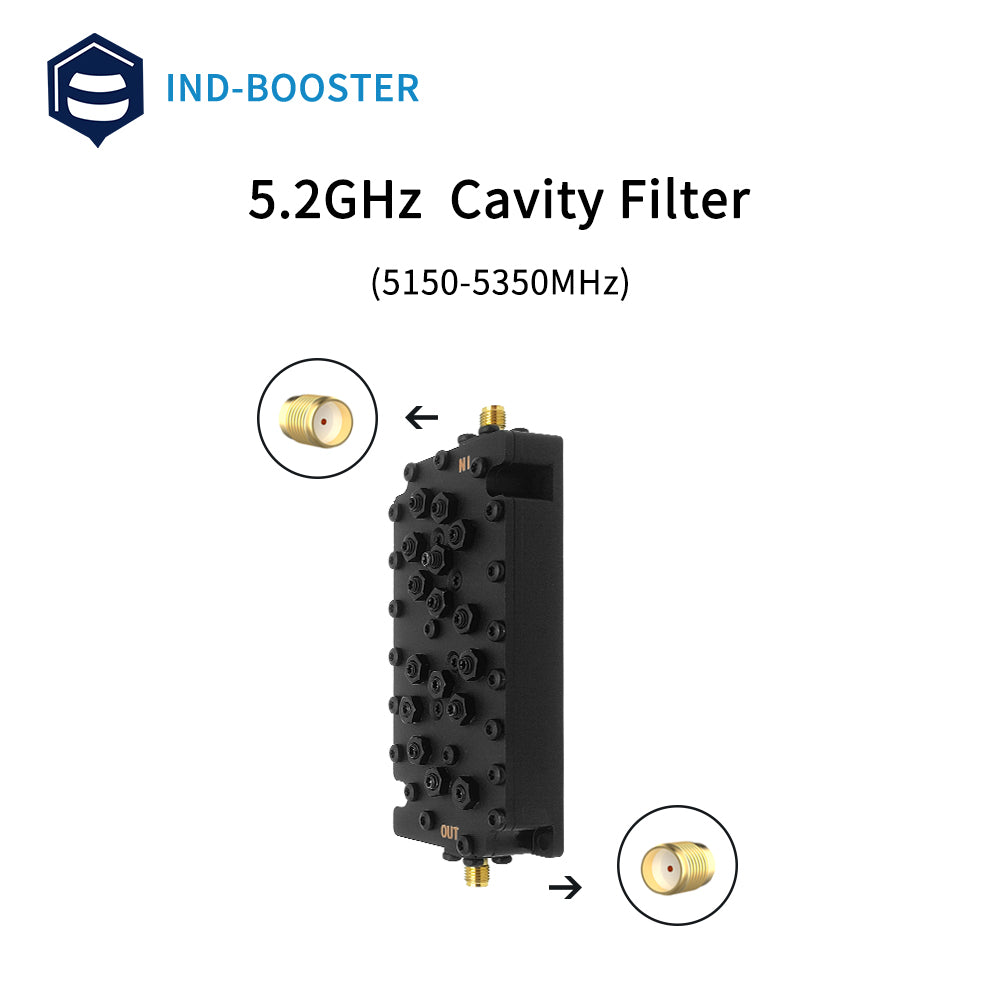 5.2GHz 5150-5350MHz Cavity Filter for wifi drone filtering function with ultra low signal loss