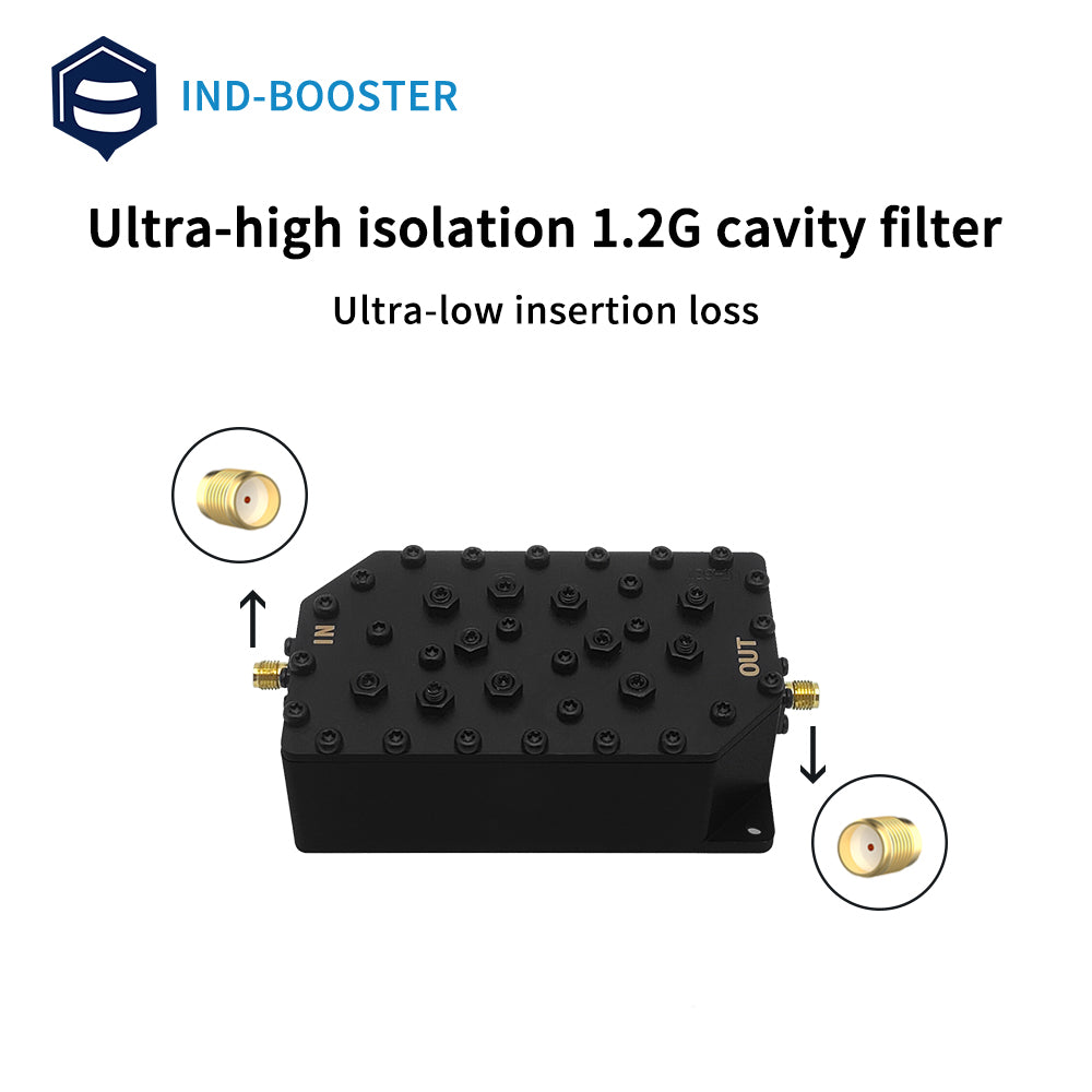 1160MHz to 1280MHz 1.2GHz Cavity Filter for Helium Network FPV Drone SAM Filter High Out Band Rejection