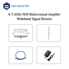 WiFi 7/6/5 Signal Booster: 6.0-7.2GHz 4W (36dBm) Bi-Directional Drone & WLAN Extender