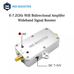 WiFi 7/6/5 Signal Booster: 6.0-7.2GHz 4W (36dBm) Bi-Directional Drone & WLAN Extender
