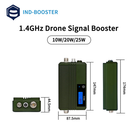 IND-Booster MAX-2 1.4GHz 10w 20w Portable FPV Drone Booster inbuilt battery